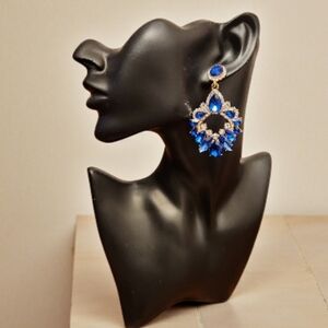 Blue Chandelier Earrings